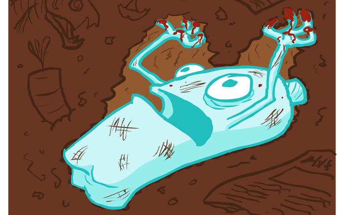 Buried Plastic Bottle